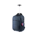 Sac à dos à roulettes pour ordinateur de 15´´ en polyester USB Genius couleur bleu marine deuxième vue
