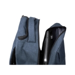 Sac à dos à roulettes pour ordinateur de 15´´ en polyester USB Genius couleur bleu marine troisième vue