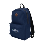 Sac à dos pour ordinateur personnalisé de 15´´ avec bride Teamwork couleur bleu marine vue impression sérigraphique