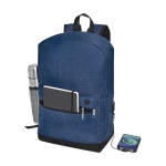 Sac à dos avec port USB et rembourrage pour PC de 15,6´´ Corporate couleur bleu marine deuxième vue