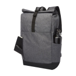 Sac à dos rembourré pour ordinateur portable de 15,6” Fintech couleur gris foncé deuxième vue