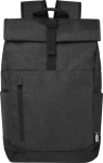 Sac à dos rembourré pour ordinateur portable de 15,6” Fintech couleur gris taupe deuxième vue frontale