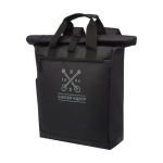 Sac à dos imperméable pour ordinateur portable  de 15´´ Rainproof couleur noir vue impression sérigraphique