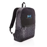 Sac à dos réfléchissant pour ordinateur de 15,6´´ recyclé Visibility couleur noir vue avec logo