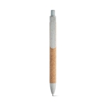 Stylo écologique personnalisable avec encre bleue en fibre de paille couleur bleu ciel première vue