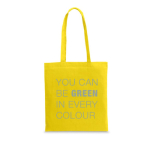 Sacs en coton de couleur 140 g/m² EcoColor Plus couleur jaune image avec logo