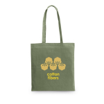 Sac en coton personnalisable pas cher couleur 140 g/m² couleur vert militaire image avec logo