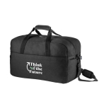 Sac de sport avec intérieur doublé et fond semi-rigide en RPET couleur gris foncé image avec logo 4