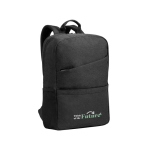 Sac à dos pour ordinateur de 15,6'' avec poches matelassées couleur gris foncé image avec logo