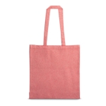 Sac personnalisé en coton recyclé 140 g/m2 Recycle Colors couleur rouge première vue