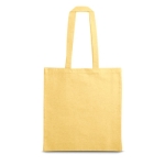 Sac personnalisé en coton recyclé 140 g/m2 Recycle Colors couleur jaune première vue