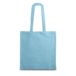 Sac personnalisé en coton recyclé 140 g/m2 Recycle Colors couleur bleu ciel première vue
