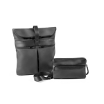 Sac à dos pour voyage en microfibre adaptable à deux tailles Versatile couleur noir