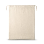 Sac à fruits en coton avec filet pour marque 120 g/m2 Medium Fruits couleur naturel deuxième vue