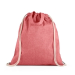 Sac/sac à dos en coton recyclé avec fermeture éclair 140 g/m2 Vintage couleur rouge