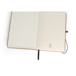 Carnet en cuir recyclé A5 avec pages lignées Recycled Leather couleur marron clair quatrième vue