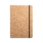 Kit de carnet gravé et stylo en liège A5 avec des pages lignées Cork couleur naturel première vue