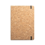 Kit de carnet gravé et stylo en liège A5 avec des pages lignées Cork couleur naturel deuxième vue