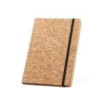 Kit de carnet gravé et stylo en liège A5 avec des pages lignées Cork couleur naturel troisième vue