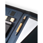 Conférencier portfolio de qualité à compartiments A4 Workshop RPET couleur bleu cinquième vue