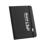Conférencier recyclé á élastiques et plusieurs pochettes Folder RPET couleur noir image avec logo