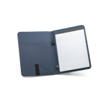 Conférencier recyclé á élastiques et plusieurs pochettes Folder RPET couleur bleu troisième vue