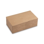 Lunch box hermétique en acier avec couvercle en bambou 800ml Scandi couleur argenté avec boîte