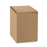 Gobelet en acier inoxydable et bambou, double paroi et couvercle 350ml couleur bois avec boîte