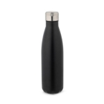 Gourde en acier isolée sous vide avec bouchon métallique 500 ml Satin couleur noir