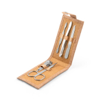 Set de manucure avec 6 outils en acier inoxydable et un étui Corkstyle couleur naturel troisième vue