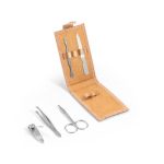Set de manucure avec 6 outils en acier inoxydable et un étui Corkstyle couleur naturel quatrième vue
