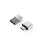 Ensemble d'adaptateurs en plastique avec format USB-A et USB-C couleur argenté