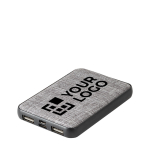 Batterie portable personnalisée RPET 5.000 mAh USB Fabric RPET avec zone d'impression