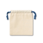Jeu de morpion simple en bois dans une pochette en coton couleur naturel avec étui deuxième vue