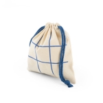 Jeu de morpion simple en bois dans une pochette en coton couleur naturel avec housse