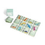 Jeu de mémoire enfants dans boîte personnalisable Memory Dinousaurs couleur vert clair