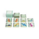 Jeu de mémoire enfants dans boîte personnalisable Memory Dinousaurs couleur vert clair troisième vue