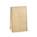 Sac isotherme en papier avec doublure non-tissé et fermeture 4 L Lunch couleur naturel