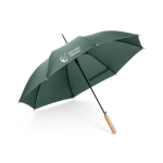 Parapluie recyclé à ouverture automatique Ø105 Recycle Plus couleur vert foncé image avec logo
