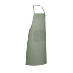 Tablier en coton recyclé avec poche 140 g/m2 EcoNature Budget couleur vert foncé