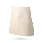 Tablier en toile de coton avec trois poches 260 g/m2 Multipocket couleur naturel