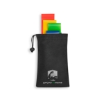 Kit de 4 bandes élastiques pour gym de différentes résistances Fitness couleur noir image avec logo 2