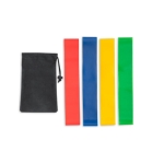 Kit de 4 bandes élastiques pour gym de différentes résistances Fitness couleur noir