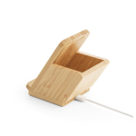 Chargeur avec support pour Smartphone et porte-stylo en bambou Desk couleur naturel deuxième vue