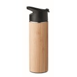 Bouteille isotherme anti-fuite en acier avec bouchon 450ml Tea Travel couleur bois troisième vue