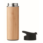 Bouteille isotherme anti-fuite en acier avec bouchon 450ml Tea Travel couleur bois huitième vue