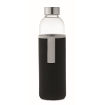 Gourde verre personnalisée avec étui 750 ml Downtown Crystal Large couleur noir quatrième vue