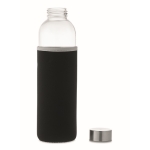 Gourde verre personnalisée avec étui 750 ml Downtown Crystal Large couleur noir cinquième vue