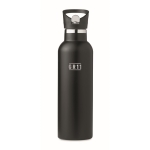 Gourde isotherme avec sac de transport et 2 bouchons 700 ml Adventure couleur noir vue principale