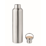 Grande gourde isotherme avec impression couleur 1 L Clip Large couleur argenté mat troisième vue